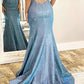 Mermaid / Trumpet Prom Dresses Open Back Dress Formal Sweep / Brush Train Sleeveless Strapless Satin Backless