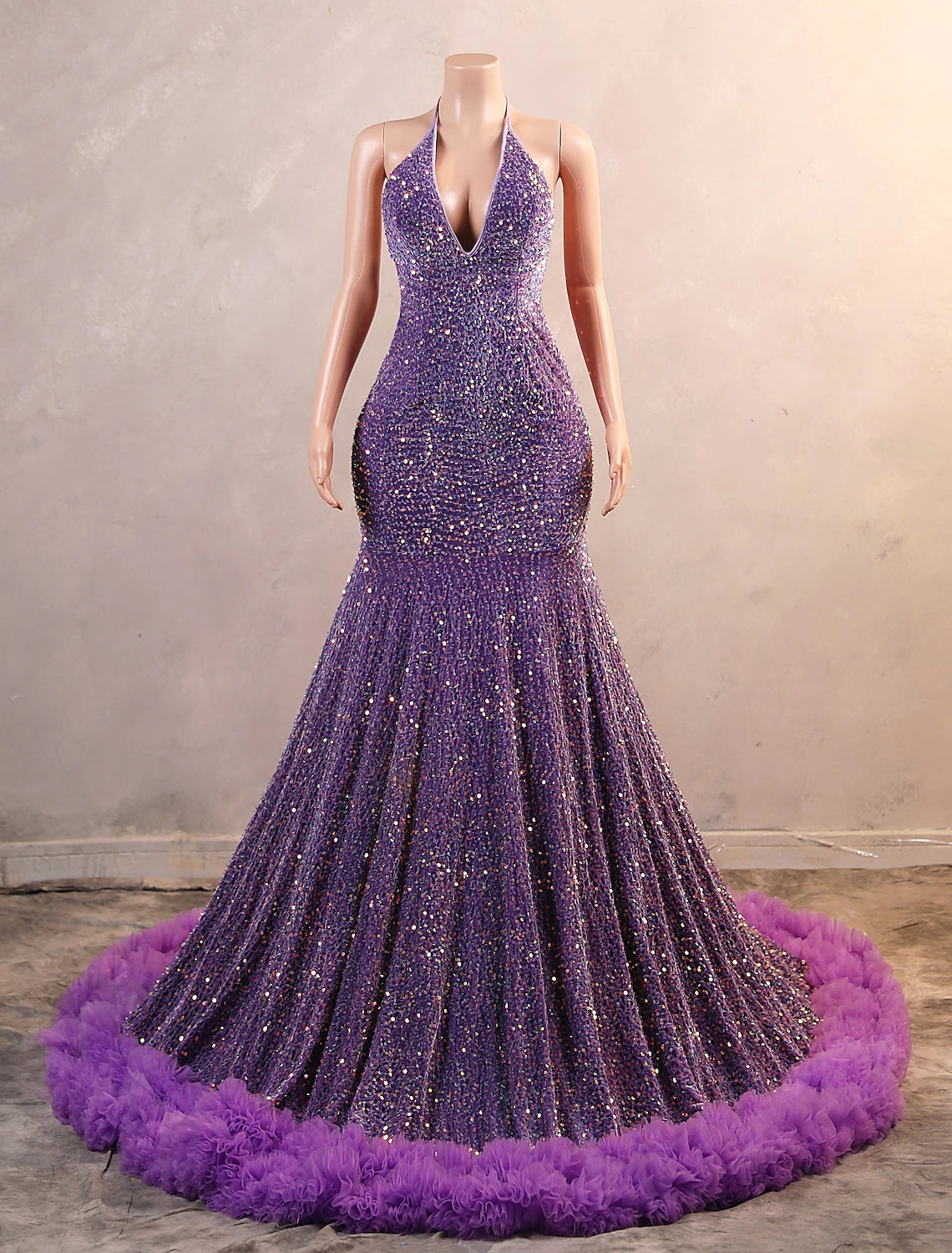 Mermaid / Trumpet Evening Gown Sparkle & Shine Dress Carnival Black Tie Gala Floor Length Sleeveless Spaghetti Strap The Great Gatsby Sequined