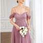 A-Line Prom Dresses Elegant Dress Wedding Guest Floor Length Sleeveless V Neck Tulle