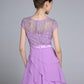 Sheath / Column Mother of the Bride Dress See Through Jewel Neck Floor Length Chiffon Short Sleeve