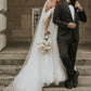 Wedding Dress Off The Shoulder A Line Lace Tulle Bridal Dress Floor Length Elegant
