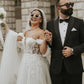 Wedding Dress Off The Shoulder A Line Lace Tulle Bridal Dress Floor Length Elegant