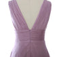 A-Line Wedding Guest Dresses Elegant Dress Party Wear Floor Length Sleeveless V Neck Chiffon