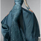 Mermaid / Trumpet Mother of the Bride Dress Wedding Guest Elegant Jewel Neck Sweep / Brush Train Stretch Satin Long Sleeve with Lace