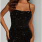 Mermaid / Trumpet Evening Gown Sparkle & Shine Dress Formal Black Tie Sweep / Brush Train Sleeveless Halter Neck Sequined