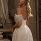 Elegant Wedding Dress Off The Shoulder A Line Sparkly Bridal Dress Floor Length