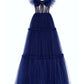 A-Line Prom Dresses Elegant Dress Wedding Guest Floor Length Short Sleeve Off Shoulder Tulle with Pleats