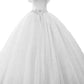 Ball Gown Prom Dresses Princess Dress Graduation Floor Length Sleeveless Off Shoulder Tulle with Pearls Beading