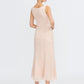 Two Piece Sheath / Column Mother of the Bride Dress Fall Wedding Guest Dresses Plus Size Elegant Jewel Neck Tea Length Chiffon Sleeveless Wrap Included with Sash / Ribbon Pleats