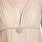 A-Line Bridesmaid Dress V Neck Sleeveless Beautiful Back Floor Length Chiffon with Pleats / Beading