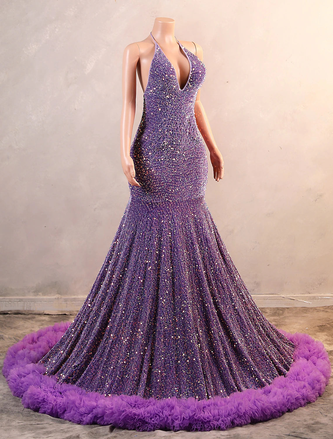 Mermaid / Trumpet Evening Gown Sparkle & Shine Dress Carnival Black Tie Gala Floor Length Sleeveless Spaghetti Strap The Great Gatsby Sequined