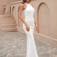Mermaid / Trumpet Wedding Guest Dresses Sparkle & Shine Dress Halloween Evening Party Floor Length Sleeveless High Neck Sequined with Fringe