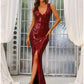 Mermaid / Trumpet Evening Gown Elegant Dress Formal Sweep / Brush Train Sleeveless V Neck Stretch Fabric