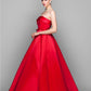 Ball Gown Elegant Dress Quinceanera Floor Length Sleeveless Strapless Satin