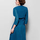 A-Line Mother of the Bride Dress Wrap Included V Neck Knee Length Chiffon 3/4 Length Sleeve with Criss Cross Side Draping