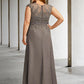 A-Line Plus Size Curve Mother of the Bride Dresses Elegant Dress Formal Floor Length Sleeveless V Neck Chiffon with Beading