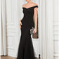 Mermaid / Trumpet Evening Gown Elegant Dress Party Wear Floor Length Sleeveless Off Shoulder Polyester