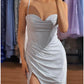 Sheath / Column Prom Dresses Corsets Dress Wedding Party Sweep / Brush Train Sleeveless Cowl Neck Sequined with Glitter