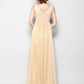 A-Line Mother of the Bride Dress Wrap Included V Neck Floor Length Chiffon Lace Half Sleeve yes