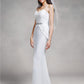 Mermaid / Trumpet Bridesmaid Dress Spaghetti Strap Sleeveless Elegant Floor Length Chiffon / Lace with Lace