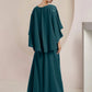 A-Line Mother of the Bride Dress Formal Wedding Guest Elegant V Neck Floor Length Stretch Chiffon Sleeveless