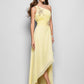 Sheath / Column Elegant Dress Wedding Guest Cocktail Party Asymmetrical Sleeveless One Shoulder Bridesmaid Dress Chiffon with Beading Slit