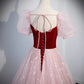 A-Line Prom Dresses Princess Dress Prom Floor Length Short Sleeve Sweetheart Tulle with