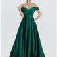 A-Line Evening Gown Elegant Dress Formal Prom Floor Length Sleeveless Sweetheart Satin