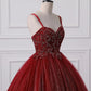 Ball Gown Prom Dresses Princess Dress Graduation Floor Length Sleeveless Spaghetti Strap Lace with Beading