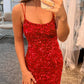 Mermaid / Trumpet Prom Dresses Sparkle & Shine Dress Wedding Guest Party Wear Floor Length Sleeveless Spaghetti Strap Sequined