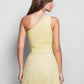 Sheath / Column Elegant Dress Wedding Guest Cocktail Party Asymmetrical Sleeveless One Shoulder Bridesmaid Dress Chiffon with Beading Slit