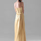 Sheath / Column Bridesmaid Dress Strapless Sleeveless Wrap Included Floor Length Satin with Side