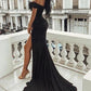 Sheath / Column Elegant Prom Formal Evening Dress Off Shoulder Sleeveless Court Train Spandex