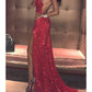 Mermaid / Trumpet Prom Dresses Sexy Dress Formal Court Train Sleeveless Strapless Sequined Backless