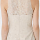 Sheath / Column Mother of the Bride Dress Elegant See Through Illusion Neck Floor Length Lace Sleeveless with Crystals