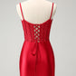 Classy Bodycon Corset Short Homecoming Dress with Lace Up Back Sexy