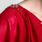 Sheath / Column Mother of the Bride Dress Elegant One Shoulder Floor Length Chiffon Half Sleeve with Beading