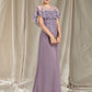 Sheath / Column Mother of the Bride Dress Elegant Jewel Neck Sweep / Brush Train Chiffon Lace Sleeveless with Ruffles