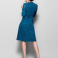 A-Line Mother of the Bride Dress Wrap Included V Neck Knee Length Chiffon 3/4 Length Sleeve with Criss Cross Side Draping