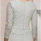 A-Line Mother of the Bride Dress Wedding Guest Elegant Jewel Neck Ankle Length Chiffon Long Sleeve