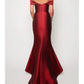 Mermaid / Trumpet Evening Gown Vintage Dress Wedding Guest Floor Length Sleeveless Strapless Satin with Sleek