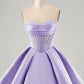 Cute A Line Sweetheart Corset Short Homecoming Dress with Beading Off Shoulder