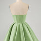 Cute A Line Sweetheart Corset Short Homecoming Dress with Beading Off Shoulder