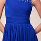 A-Line Mother of the Bride Dress Sparkle & Shine Straps Floor Length Chiffon Sleeveless with Pleats Ruched