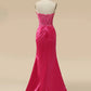 Mermaid / Trumpet Prom Dresses Empire Dress Formal Sweep / Brush Train Sleeveless Sweetheart Charmeuse