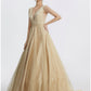 Ball Gown Prom Dresses Sparkle Dress Wedding Quinceanera Floor Length Sleeveless V Neck Tulle