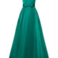 A-Line Evening Gown Vintage Dress Engagement Sweep / Brush Train Sleeveless Strapless Satin with Sleek