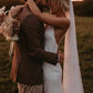 Spaghetti Straps V-neck Simple Beach Wedding Dress White Sexy Without Wedding Veil