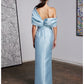 Sheath / Column Evening Gown Elegant Dress Formal Wedding Floor Length Sleeveless One Shoulder Satin