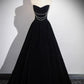 A-Line Velvet Long Prom Dress Off Shoulder